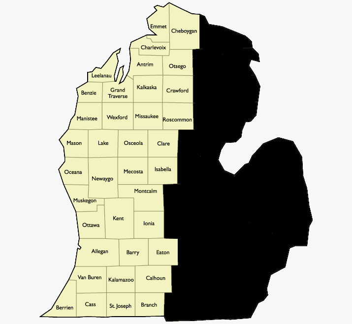 Map Of West Michigan Counties